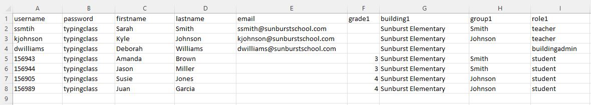 Type to Learn Import Example