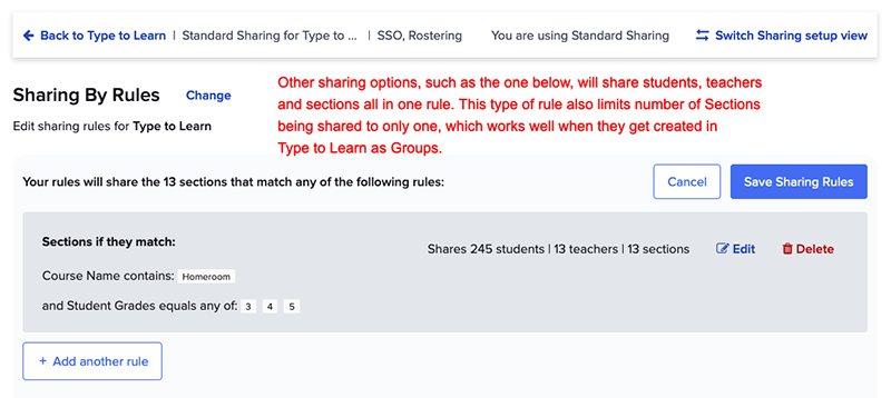 Course and Grade Sharing Settings for Clever