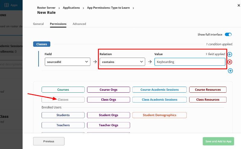 Advanced Sharing Rules - ClassLink