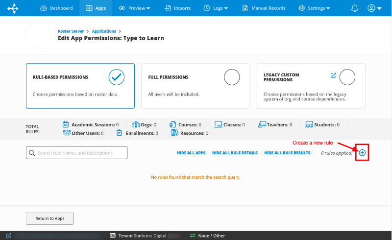 Adding a new sharing rule - ClassLink