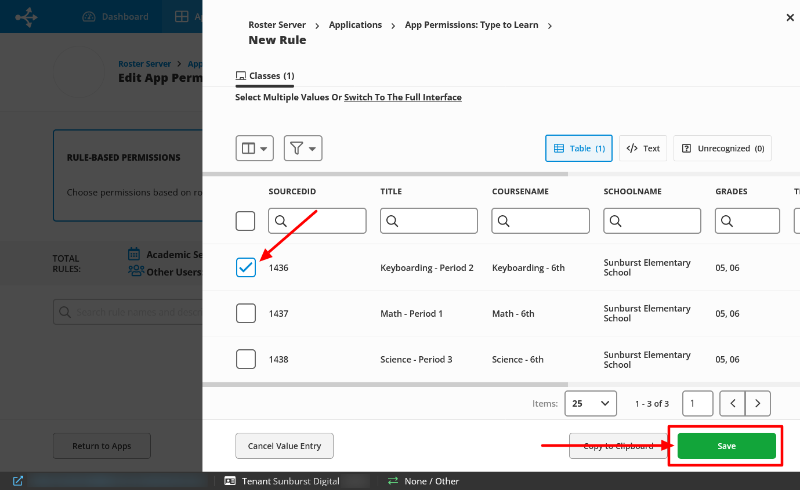 Selecting a Class to Share - ClassLink