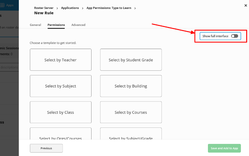 Sharing Rules Full Interface Toggle - ClassLink